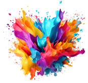 A splash of rainbow colors graphics png